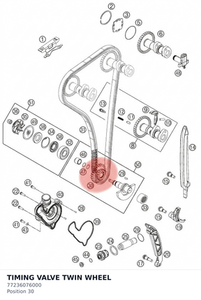 Diagram preview: TIMING VALVE TWIN WHEEL (77236076000)