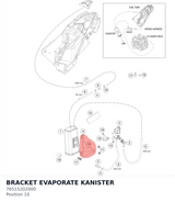 Diagram preview: BRACKET EVAPORATE KANISTER (76515202000)