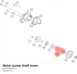 Diagram preview: Water pump shaft loose (A40035054150)
