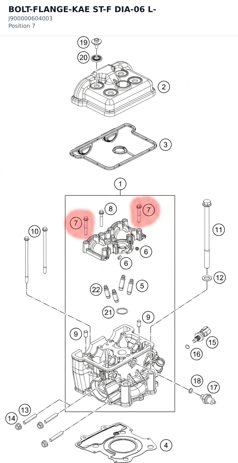 Diagram preview: BOLT-FLANGE-KAE ST-F DIA-06 L- (J900000604003)
