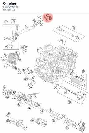Diagram preview: Oil plug (61938085000)