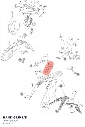 Diagram preview: HAND GRIP L/S (76512008000)