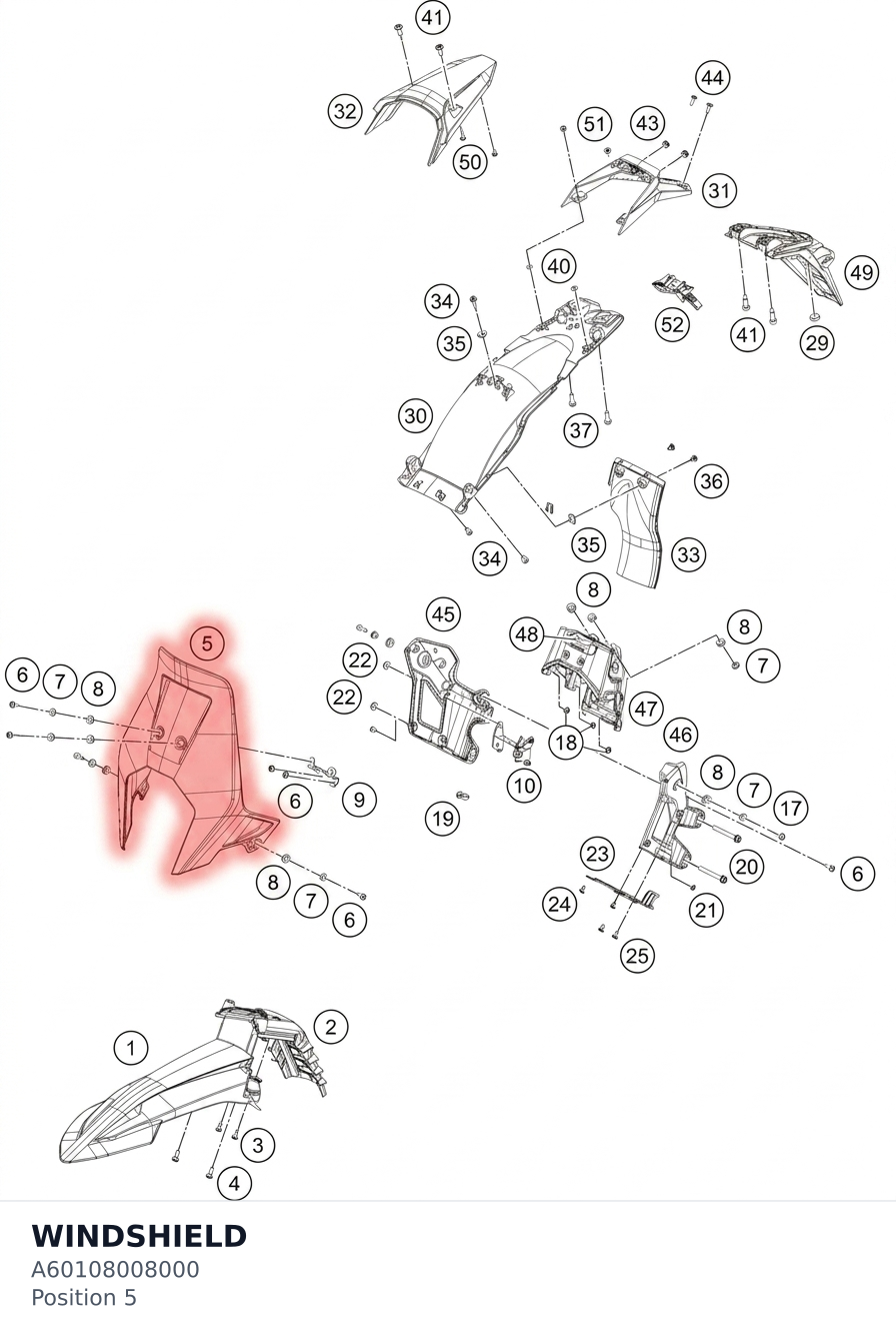 Diagram preview: WINDSHIELD (A60108008000)