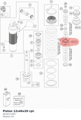 Diagram preview: Piston 12x46x20 cpl. (46181153ES)