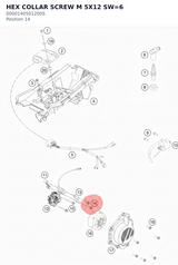 Diagram preview: HEX COLLAR SCREW M 5X12 SW=6 (0000140501200S)