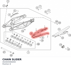 Diagram preview: CHAIN SLIDER (A62604066000)