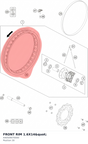 Diagram preview: FRONT RIM 1.6X14" (A40509070000)