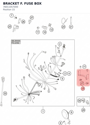 Diagram preview: BRACKET F. FUSE BOX (76011057000)