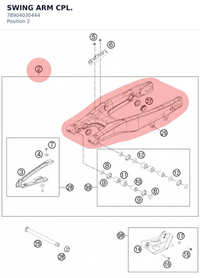 Diagram preview: SWING ARM CPL. (78904030444)