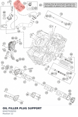 Diagram preview: OIL FILLER PLUG SUPPORT (60407026050)