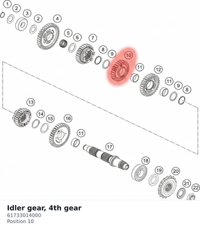 Diagram preview: Idler gear, 4th gear (61733014000)