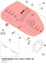Diagram preview: FRONTWHEEL CPL.1,6X21''GIANT 26 (7810900134430)