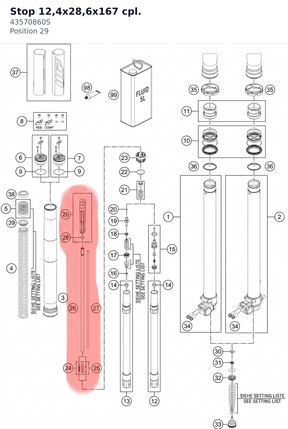 Diagram preview: Stop 12,4x28,6x167 cpl. (43570860S)