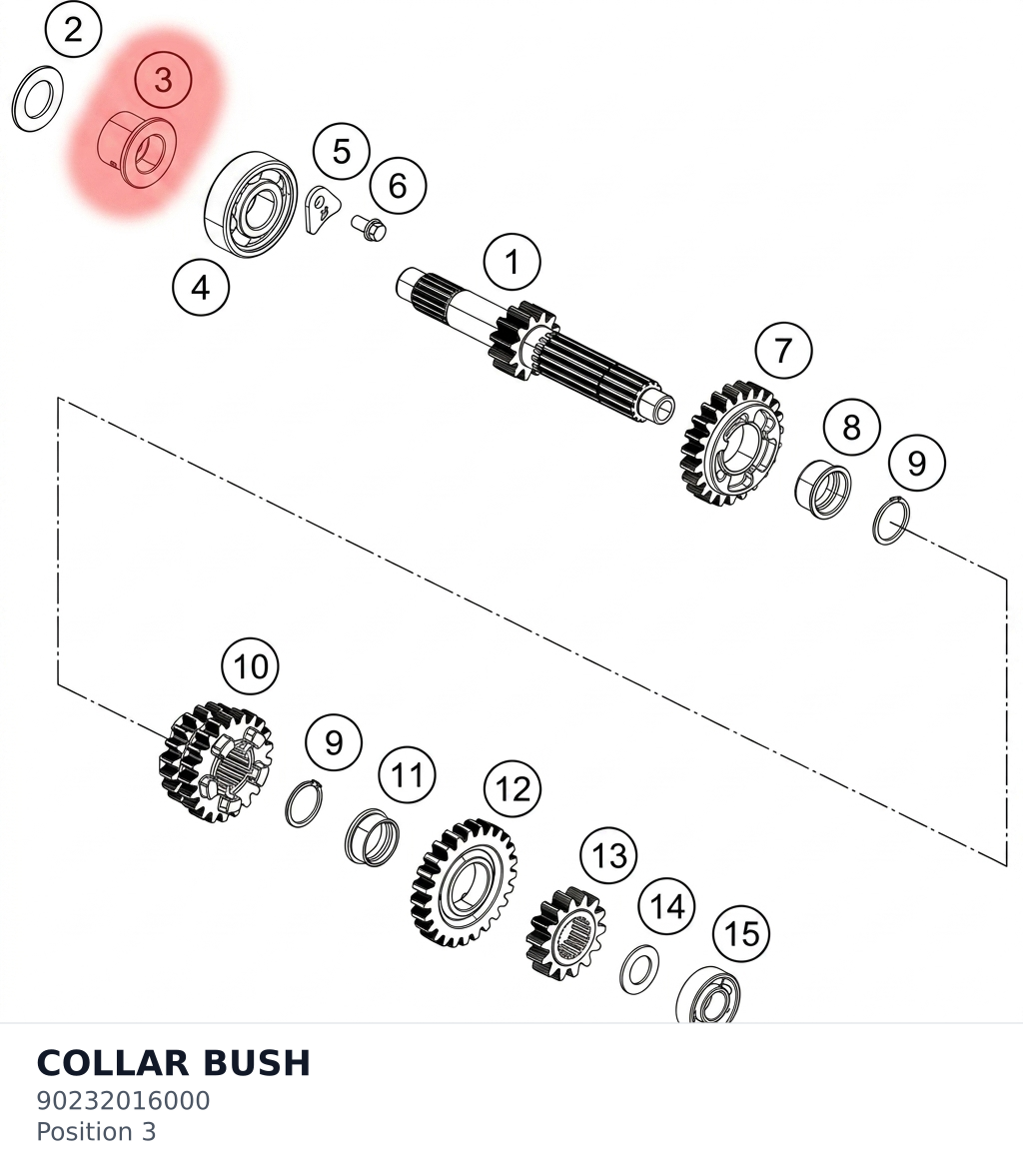 Diagram preview: COLLAR BUSH (90232016000)