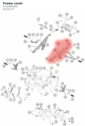 Diagram preview: Frame cover (61703083000)