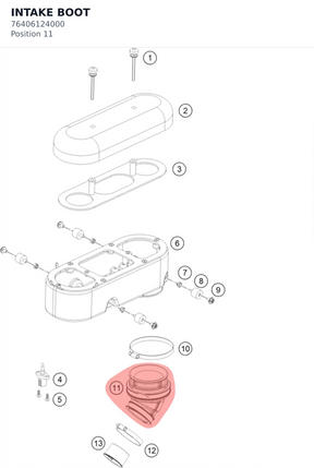 Diagram preview: INTAKE BOOT (76406124000)