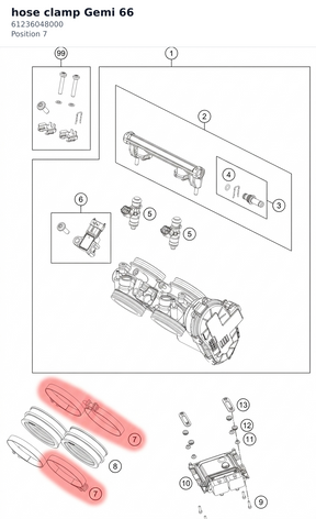 Diagram preview: hose clamp Gemi 66 (61236048000)