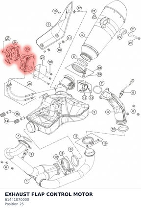 Diagram preview: EXHAUST FLAP CONTROL MOTOR (61441070000)