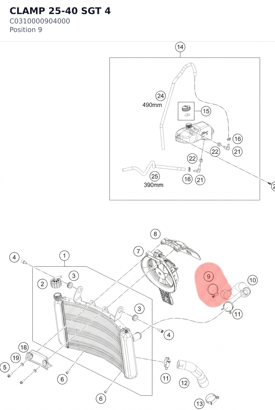 Diagram preview: CLAMP 25-40 SGT 4 (C0310000904000)