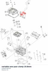 Diagram preview: variable one-year clamp 19.8mm (C00050198706)