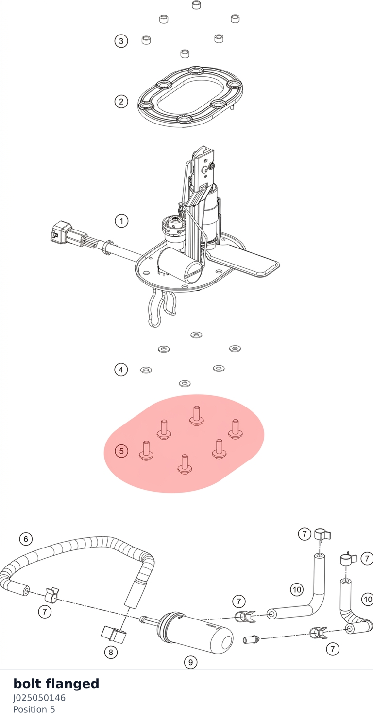Diagram preview: bolt flanged (J025050146)