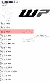 Diagram preview: SHIM 8X12X0,10 (48600351)