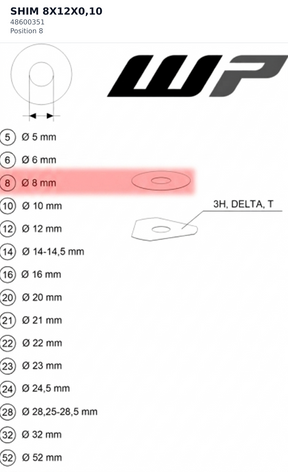 Diagram preview: SHIM 8X12X0,10 (48600351)