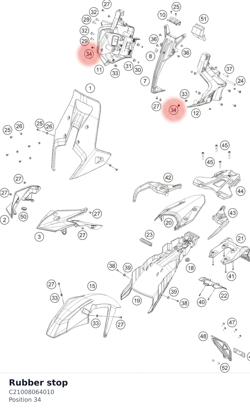 Diagram preview: Rubber stop (C21008064010)
