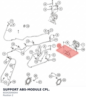 Diagram preview: SUPPORT ABS-MODULE CPL. (60342040044)
