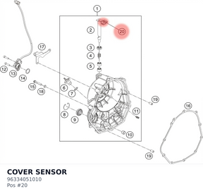 Diagram preview: COVER SENSOR (96334051010)