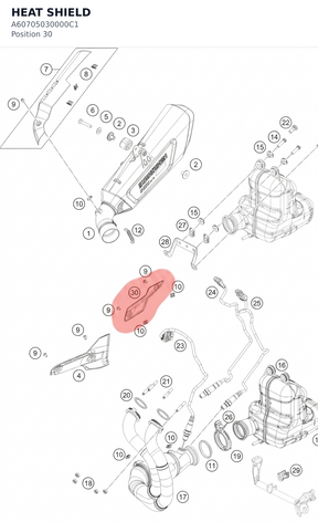 Diagram preview: HEAT SHIELD (A60705030000C1)
