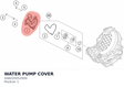 Diagram preview: WATER PUMP COVER (A46035052000)