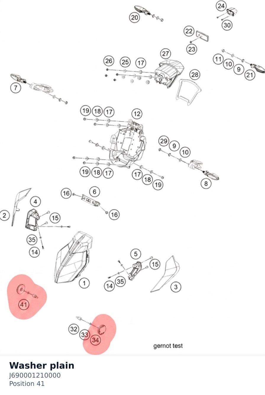 Diagram preview: Washer plain (J690001210000)