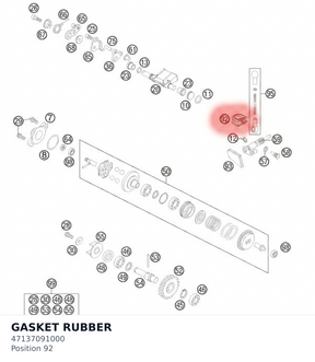 Diagram preview: GASKET RUBBER (47137091000)