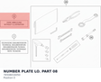 Diagram preview: NUMBER PLATE LO. PART 08 (76508016050)