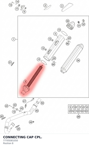 Diagram preview: CONNECTING CAP CPL. (77705081050)