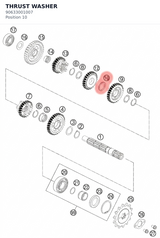 Diagram preview: THRUST WASHER (90633001007)
