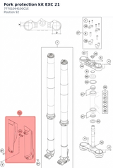 Diagram preview: Fork protection kit EXC 21 (77701094100C1E)