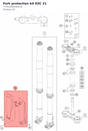 Diagram preview: Fork protection kit EXC 21 (77701094100C1E)