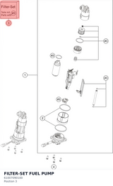 Diagram preview: FILTER-SET FUEL PUMP (61007090100)