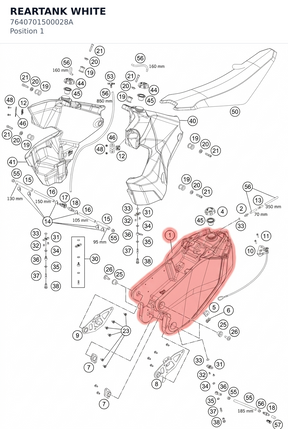 Diagram preview: REARTANK WHITE (7640701500028A)