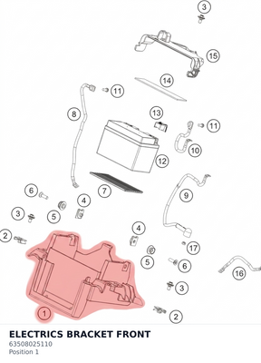 Diagram preview: ELECTRICS BRACKET FRONT (63508025110)