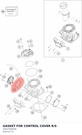 Diagram preview: GASKET FOR CONTROL COVER R/S (54837008000)