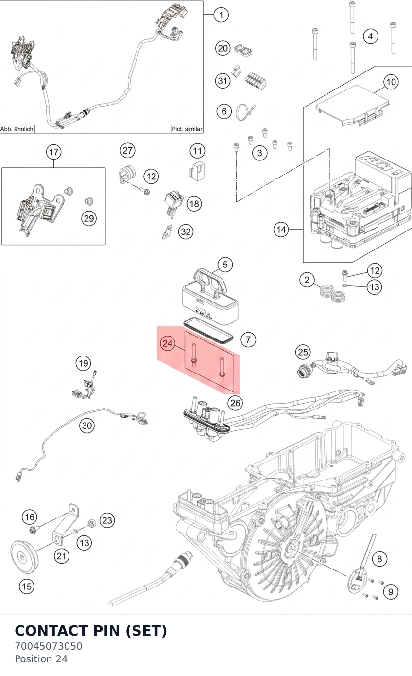 Diagram preview: CONTACT PIN (SET) (70045073050)