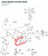Diagram preview: HOSE BRAKE CALIPER REAR (60342002000)