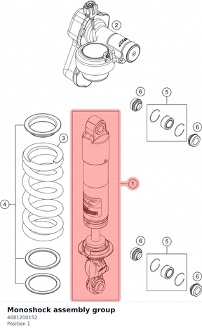 Diagram preview: Monoshock assembly group (46812001S2)