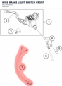 Diagram preview: WIRE BRAKE LIGHT SWITCH FRONT (90111050050)