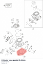 Diagram preview: Cylinder base gasket 0,40mm (55430030040)