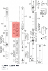 Diagram preview: SCREW SLEEVE KIT (R14035)