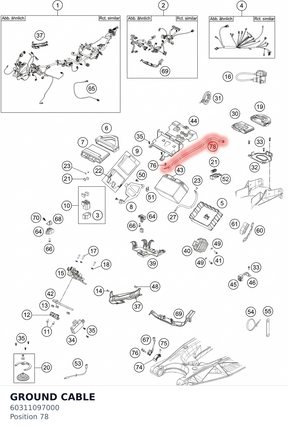 Diagram preview: GROUND CABLE (60311097000)